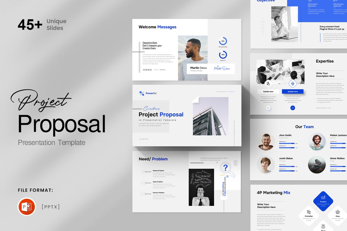 Template PowerPoint Presentasi Proposal Proyek yang Menarik dan Profesional