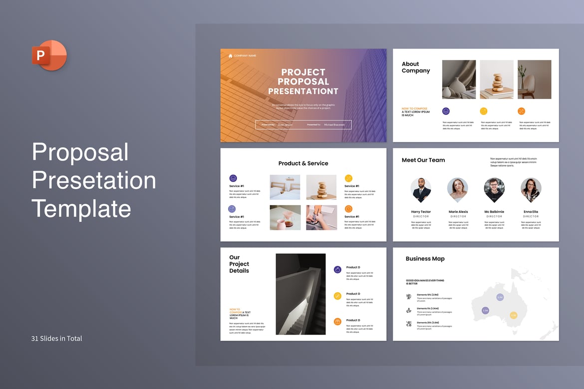 Template Presentasi PowerPoint Proposal Profesional