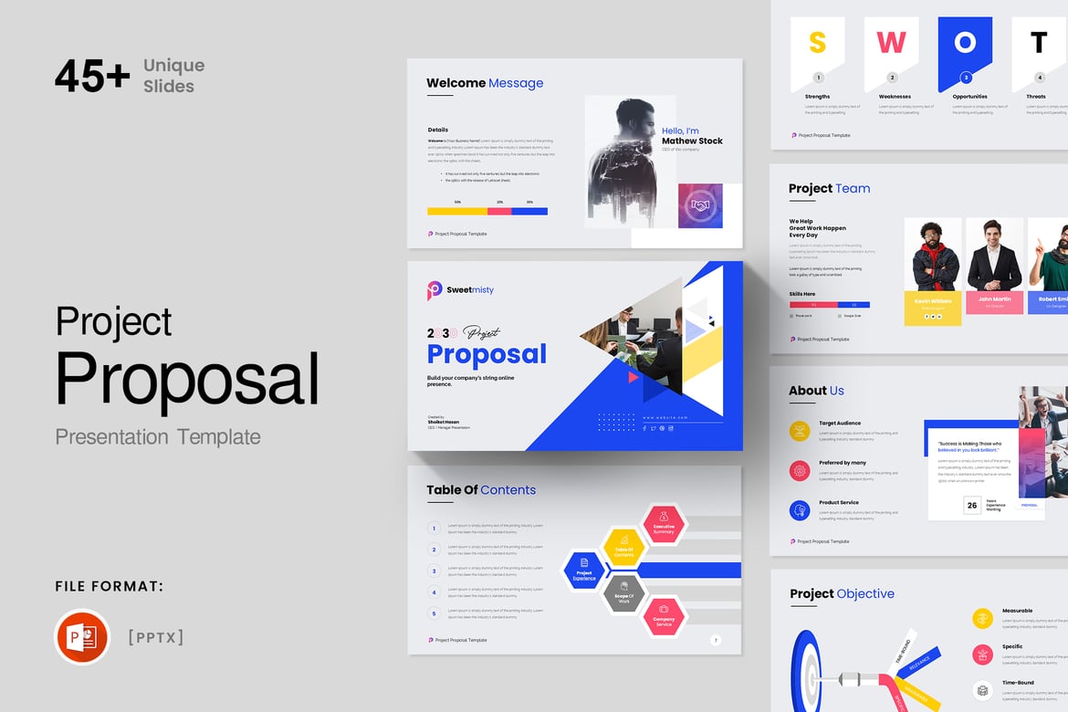 Template Presentasi PowerPoint Proposal Proyek yang Menarik dan Profesional