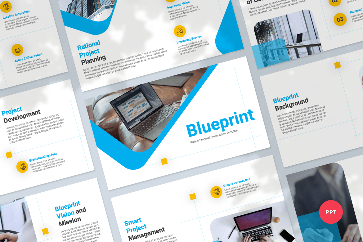 Template Presentasi PowerPoint Proposal Proyek yang Modern dan Menarik