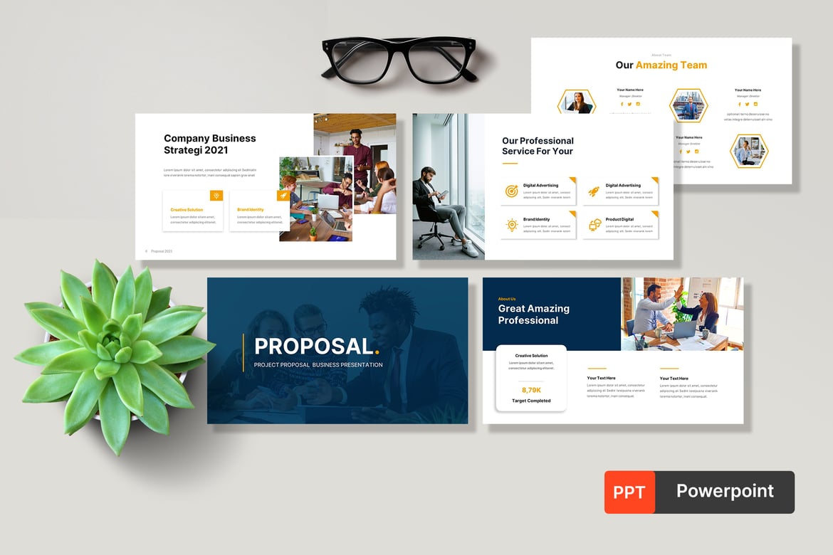 Template PowerPoint Proposal Proyek yang Menarik dan Profesional