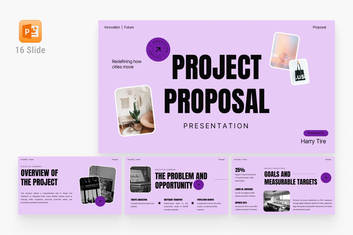 Template Presentasi Proposal Proyek yang Modern dan Minimalis