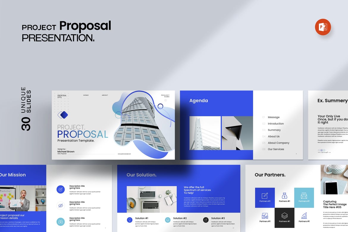 Template PowerPoint Proposal Proyek yang Menarik dan Profesional