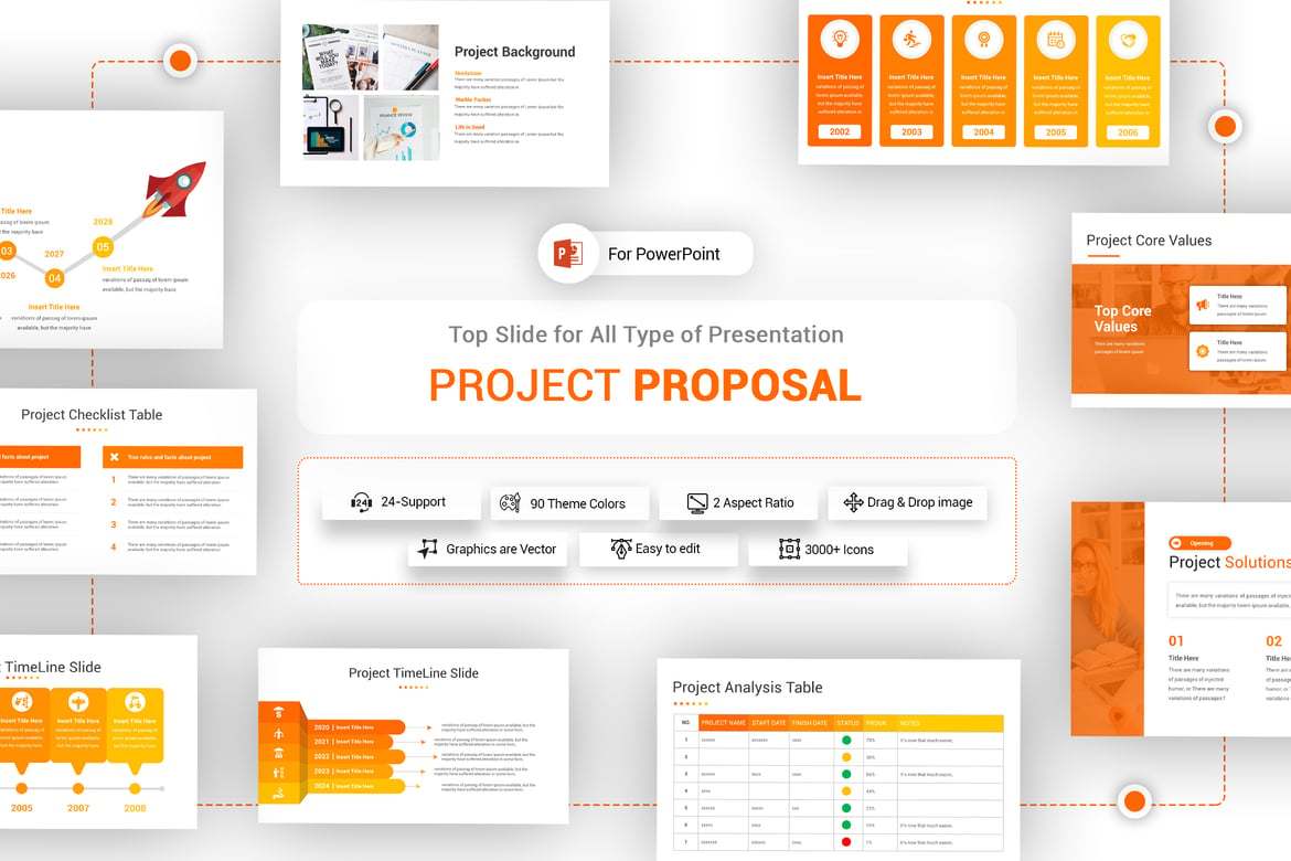 Template PowerPoint Proposal Proyek yang Menarik dan Modern