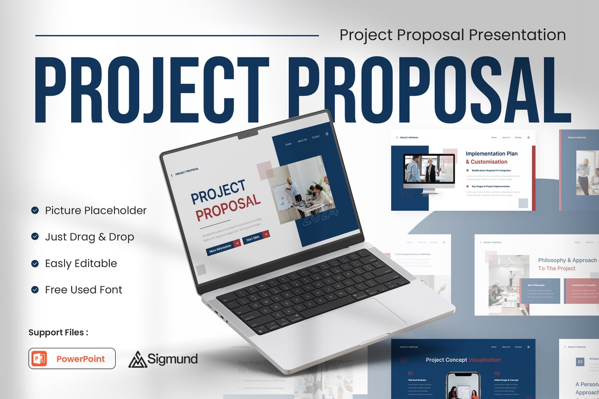 Template Powerpoint Proposal Proyek yang Menarik dan Profesional
