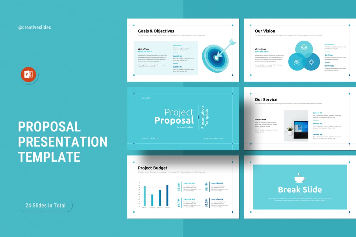 Template Presentasi PowerPoint Proposal Proyek yang Menarik
