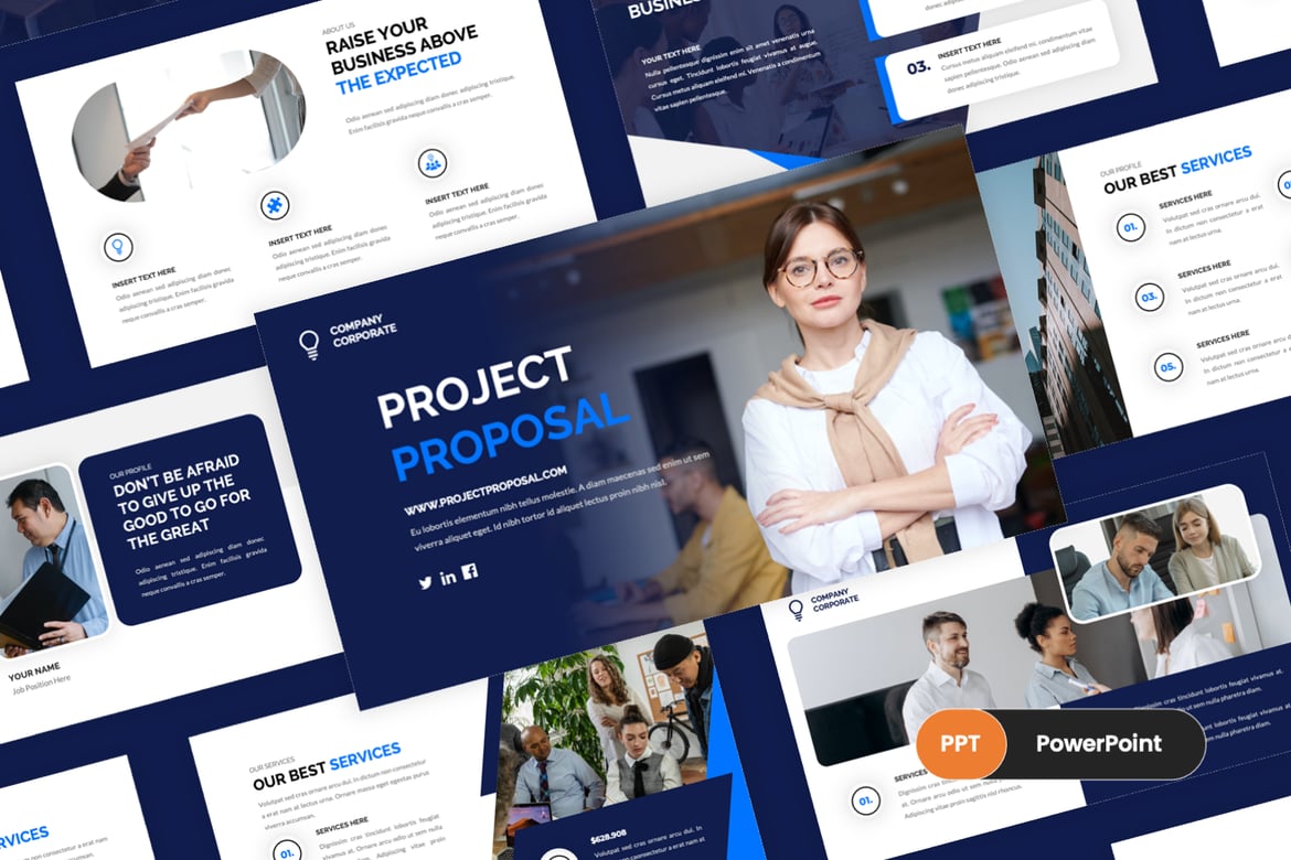 Template Presentasi Proyek yang Menarik - PowerPoint dan Google Slides