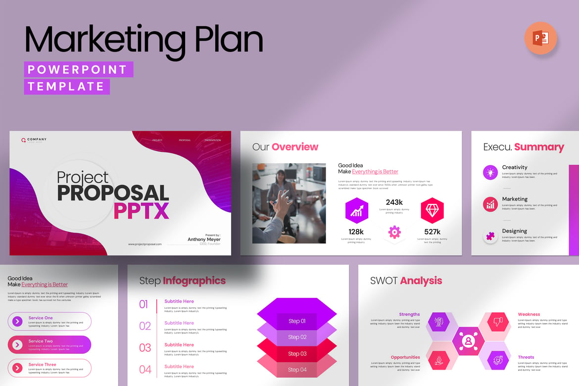 Template PowerPoint Proposal Proyek yang Menarik dan Profesional