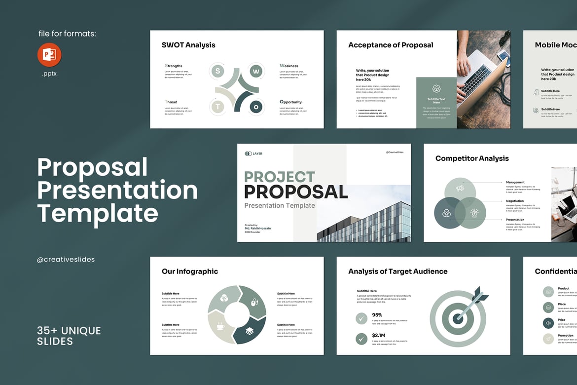 Template PowerPoint Proposal Proyek yang Menarik dan Profesional
