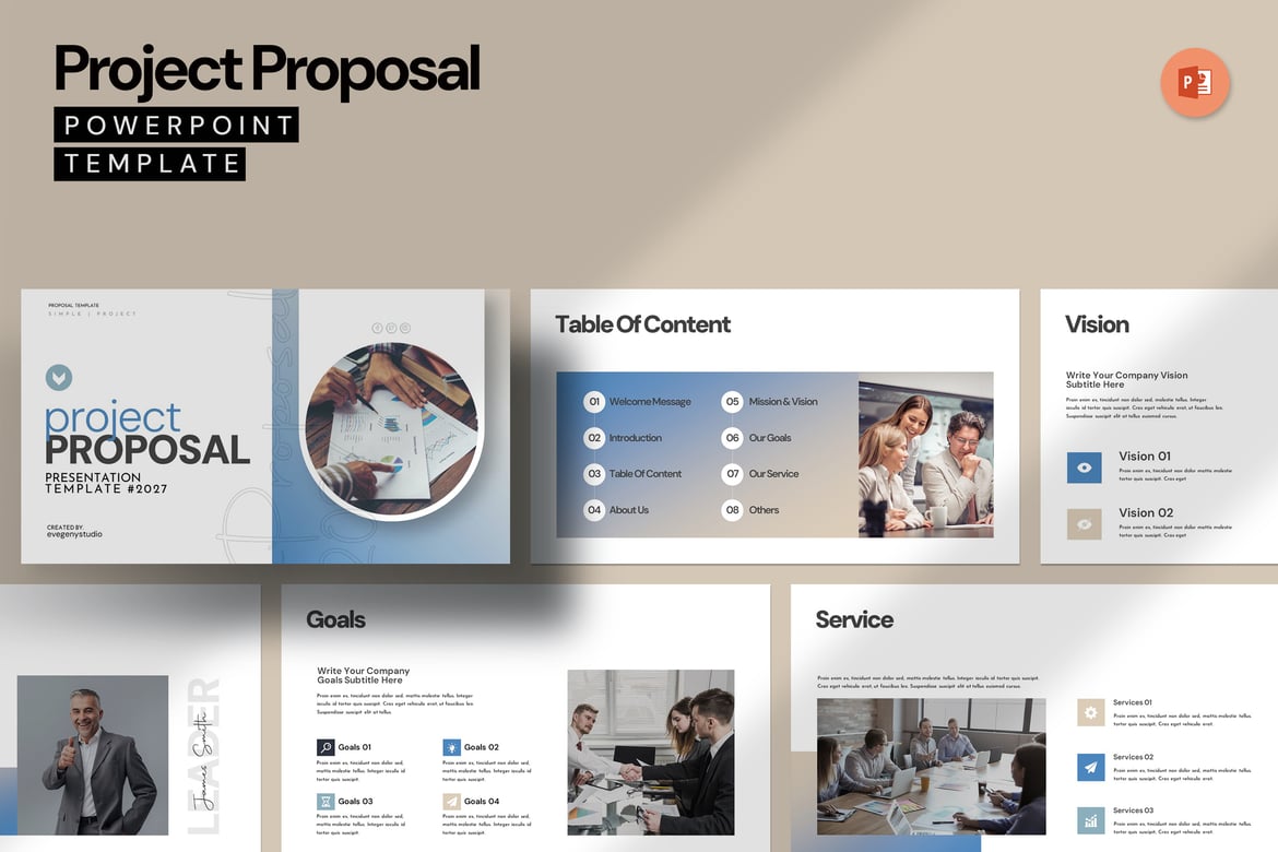 Template PowerPoint Proposal Proyek yang Menarik dan Profesional