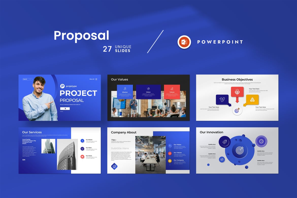 Template Presentasi PowerPoint Proposal Proyek Modern