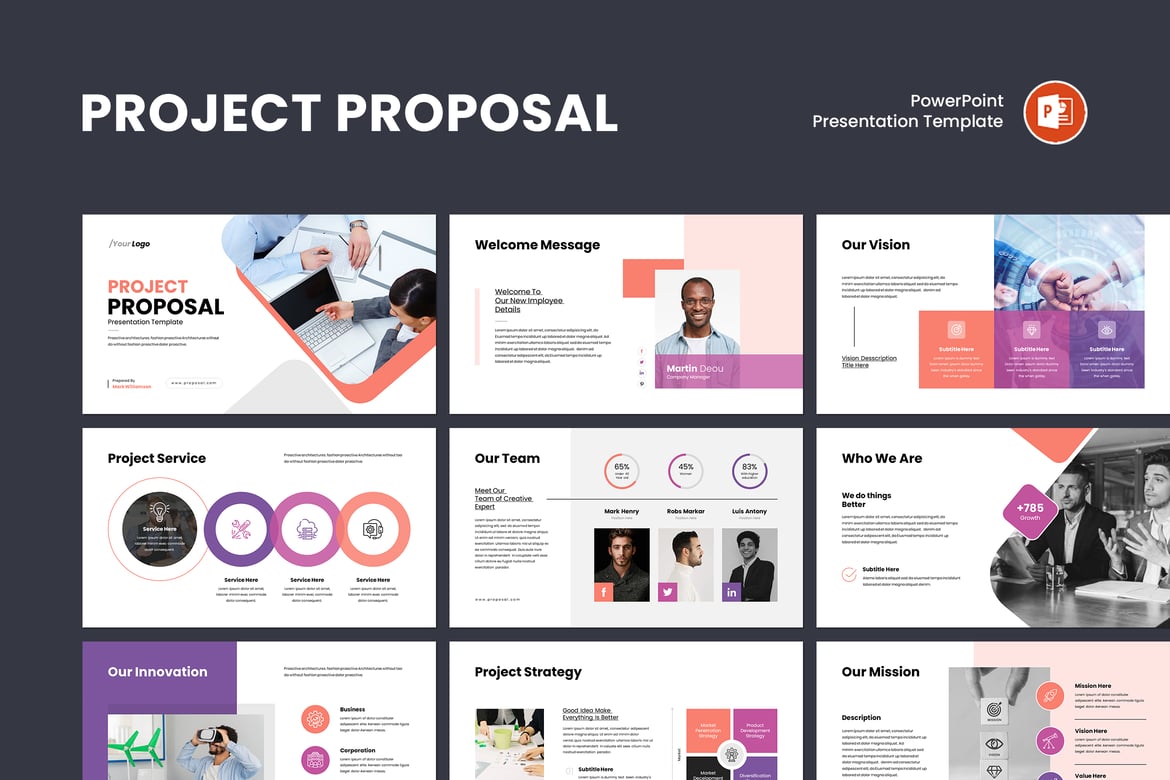 Template PowerPoint Proposal Proyek yang Menarik dan Profesional