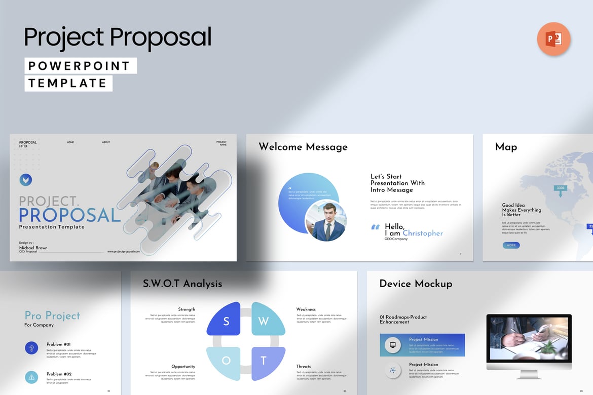 Template PowerPoint Proposal Proyek yang Menarik dan Profesional