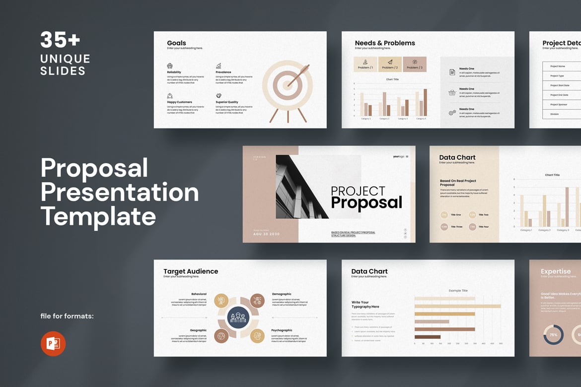 Template PowerPoint Proposal Proyek Modern dan Menarik