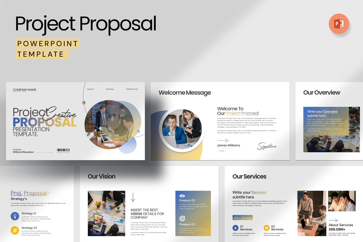 Template PowerPoint Proposal Proyek yang Menarik dan Profesional