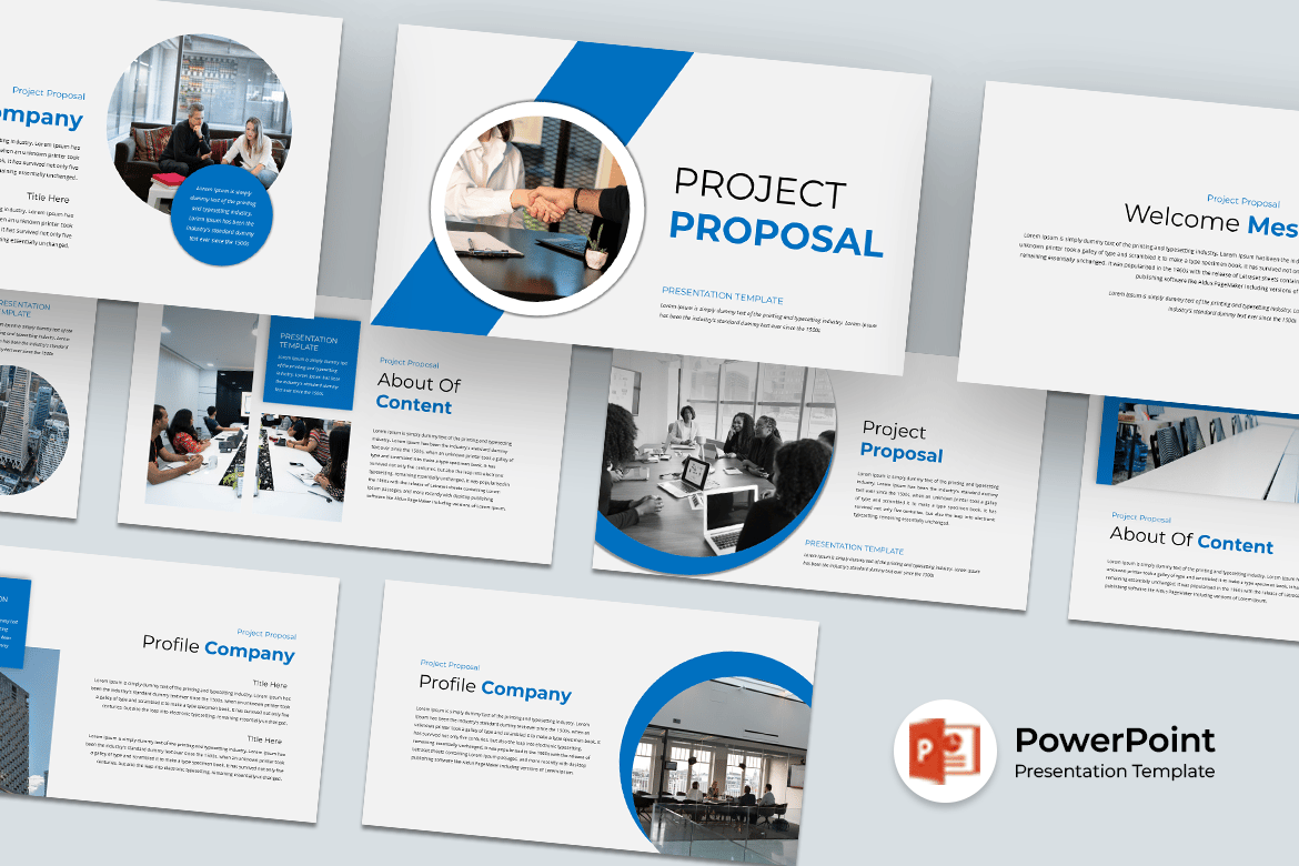 Template PowerPoint Proposal Proyek yang Menarik