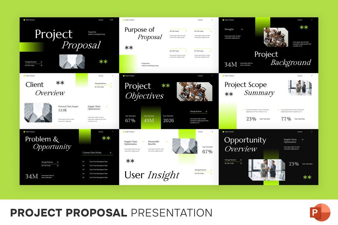 Template Presentasi Proposal Proyek yang Menarik dan Profesional