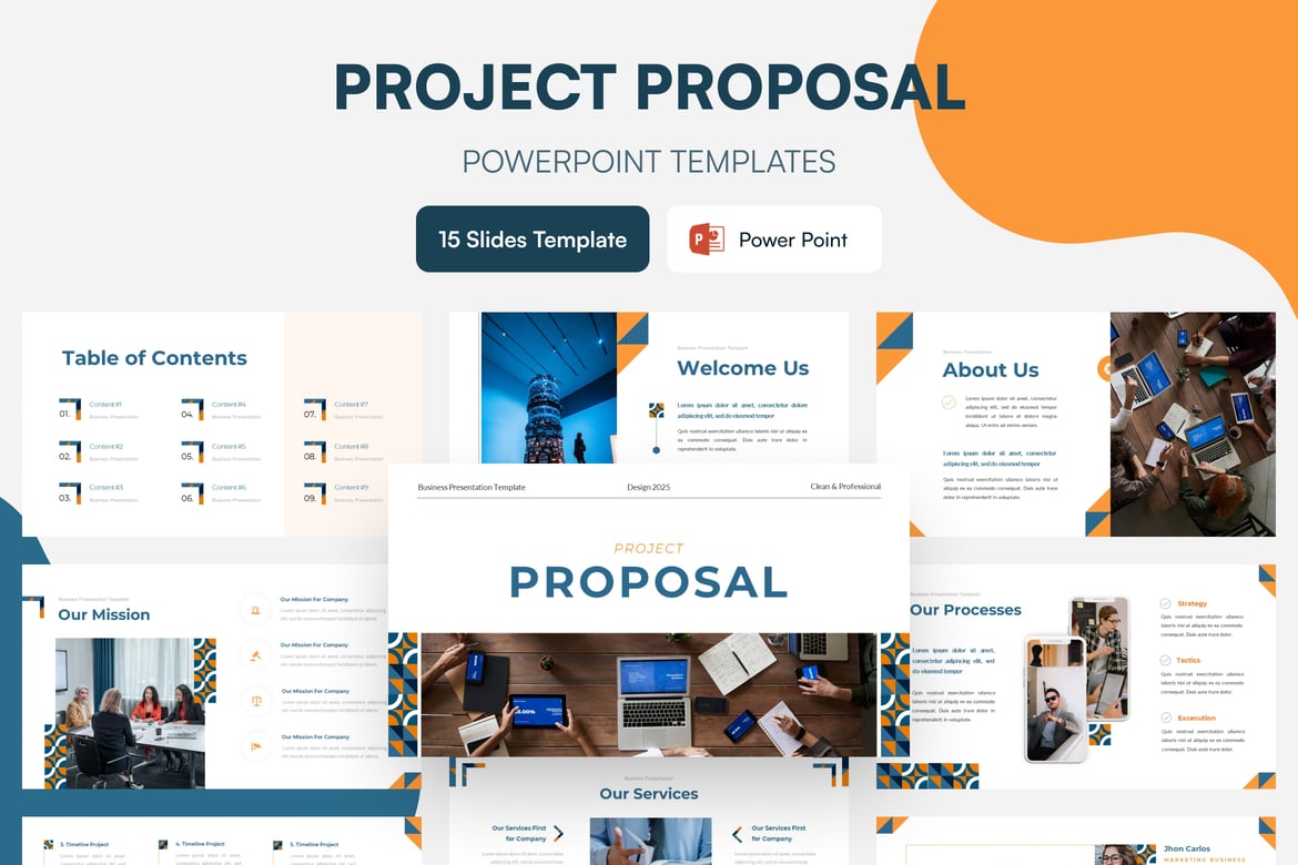 Template Presentasi Proposal Proyek Powerpoint yang Menarik dan Modern