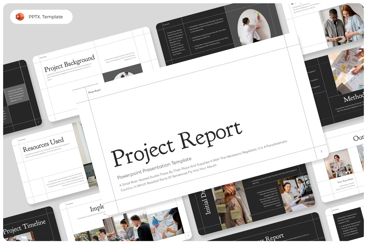 Template Presentasi PowerPoint Laporan Proyek yang Menarik dan Profesional