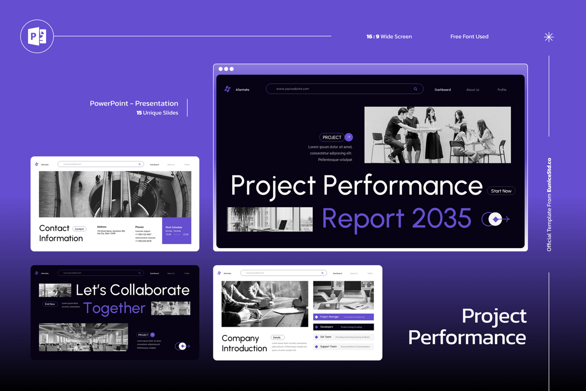 Template PowerPoint Laporan Proyek yang Menarik