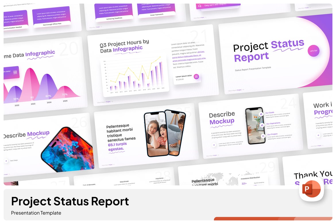 Template Presentasi Proyek: Laporan Status - PowerPoint