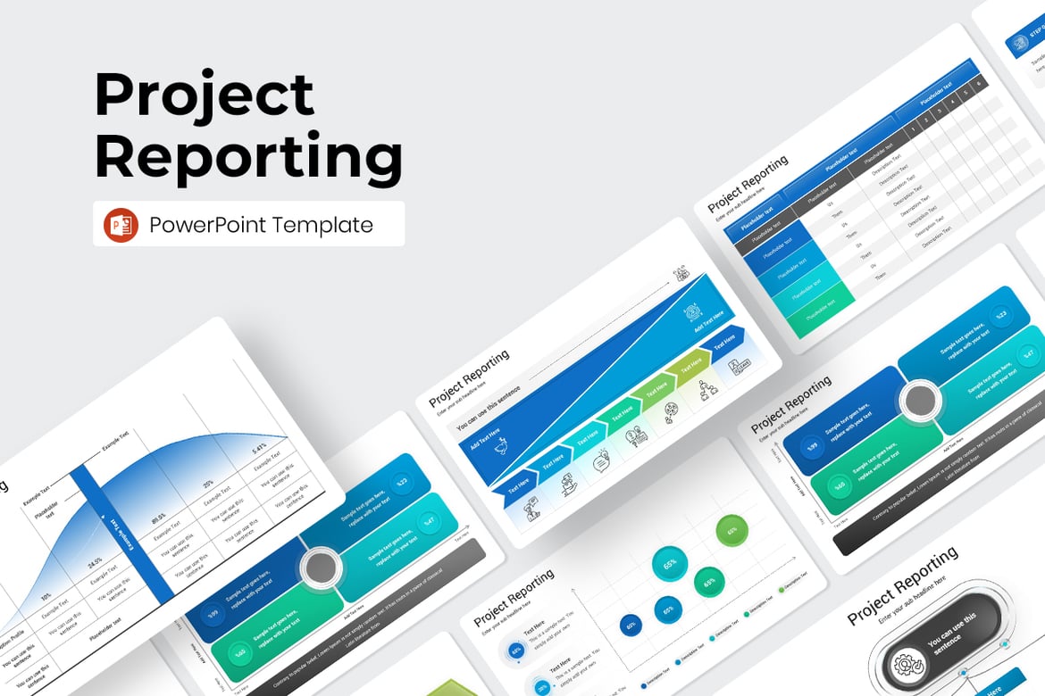 Template PowerPoint Laporan Proyek yang Menarik