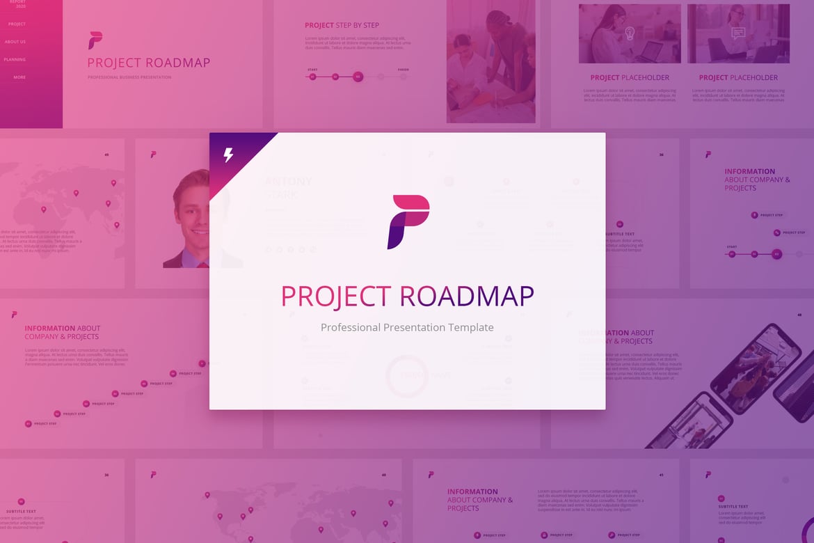 Template Presentasi Roadmap Proyek untuk PowerPoint