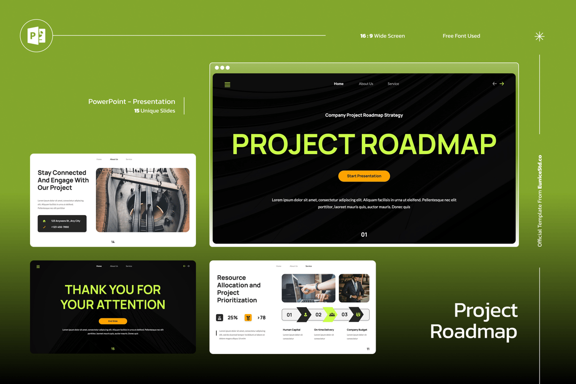 Template Presentasi Roadmap Proyek yang Menarik dan Profesional
