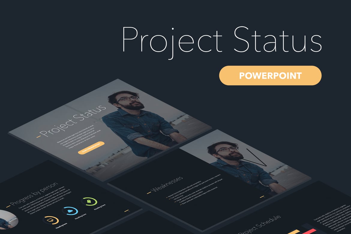 Template PowerPoint Status Proyek yang Menarik dan Profesional