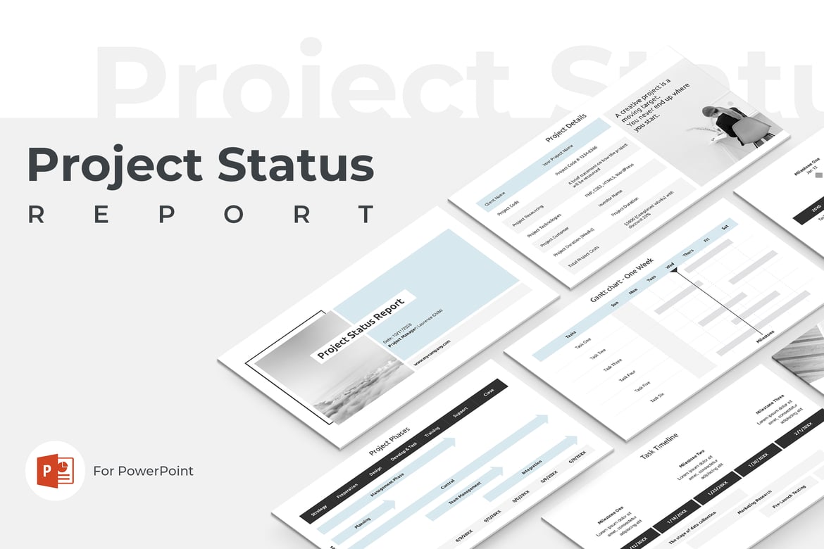Template PowerPoint Laporan Status Proyek yang Menarik dan Informatif