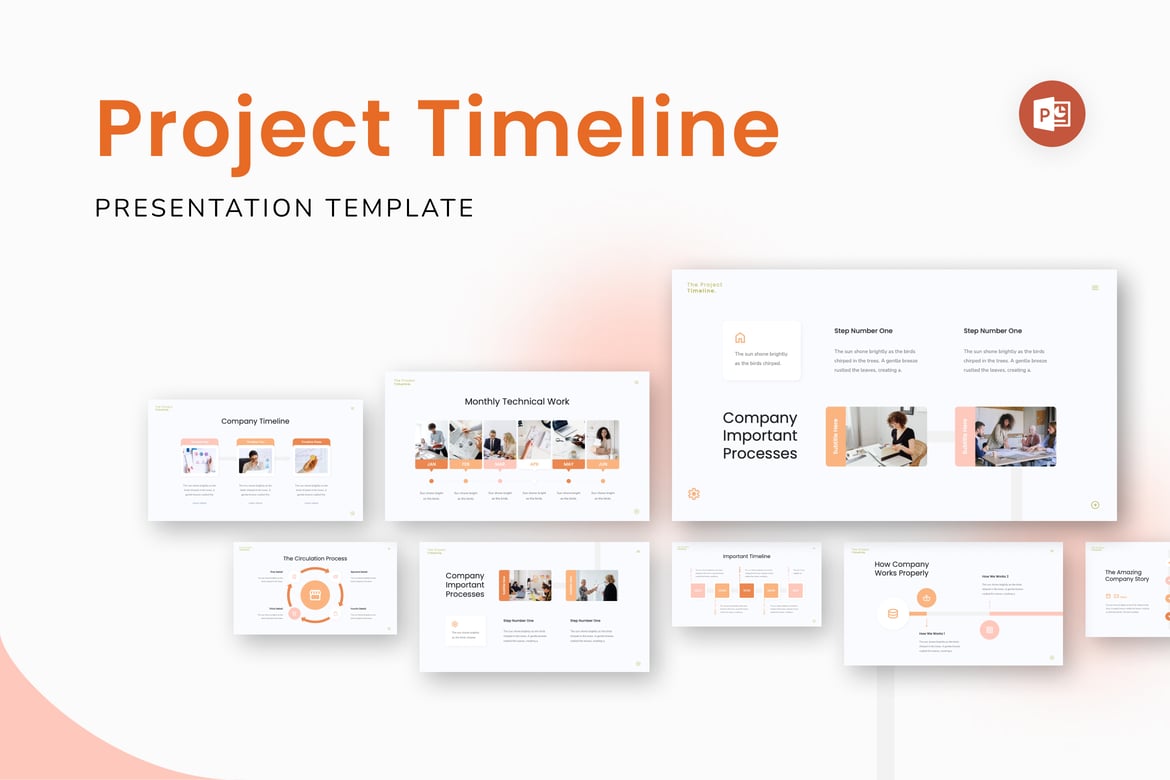 Template Powerpoint Garis Waktu Proyek yang Menarik dan Profesional
