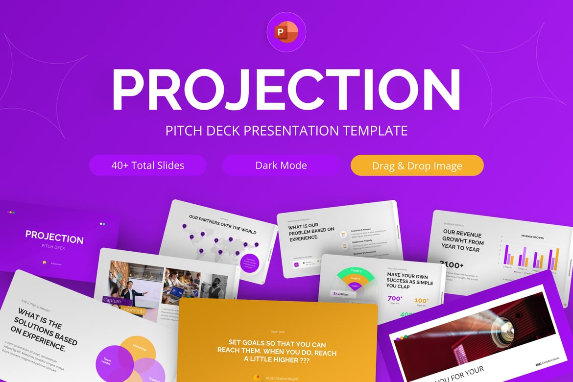 Template PowerPoint Bisnis Proyeksi yang Menarik