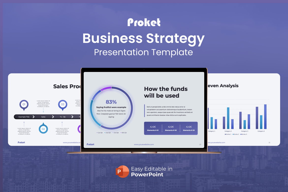 Template PowerPoint Strategi Bisnis Proket untuk Sukses Anda
