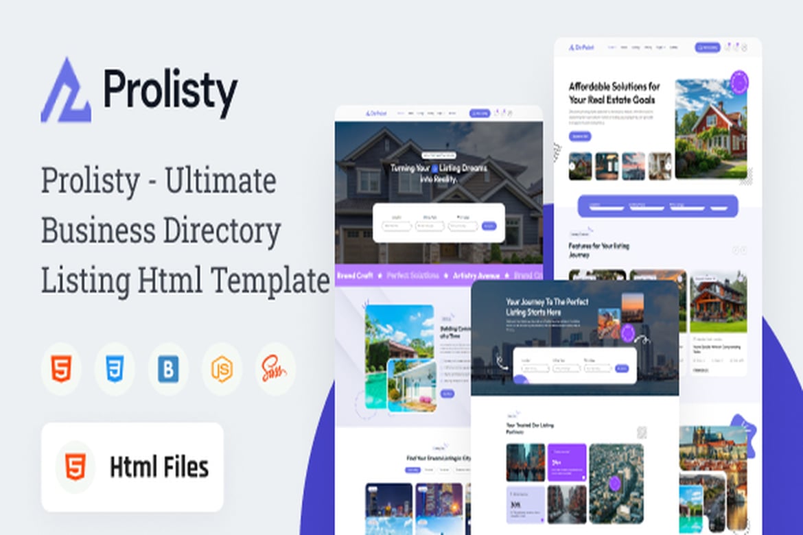 Prolisty - Template Website Direktori Bisnis Terbaik dengan Desain Responsif
