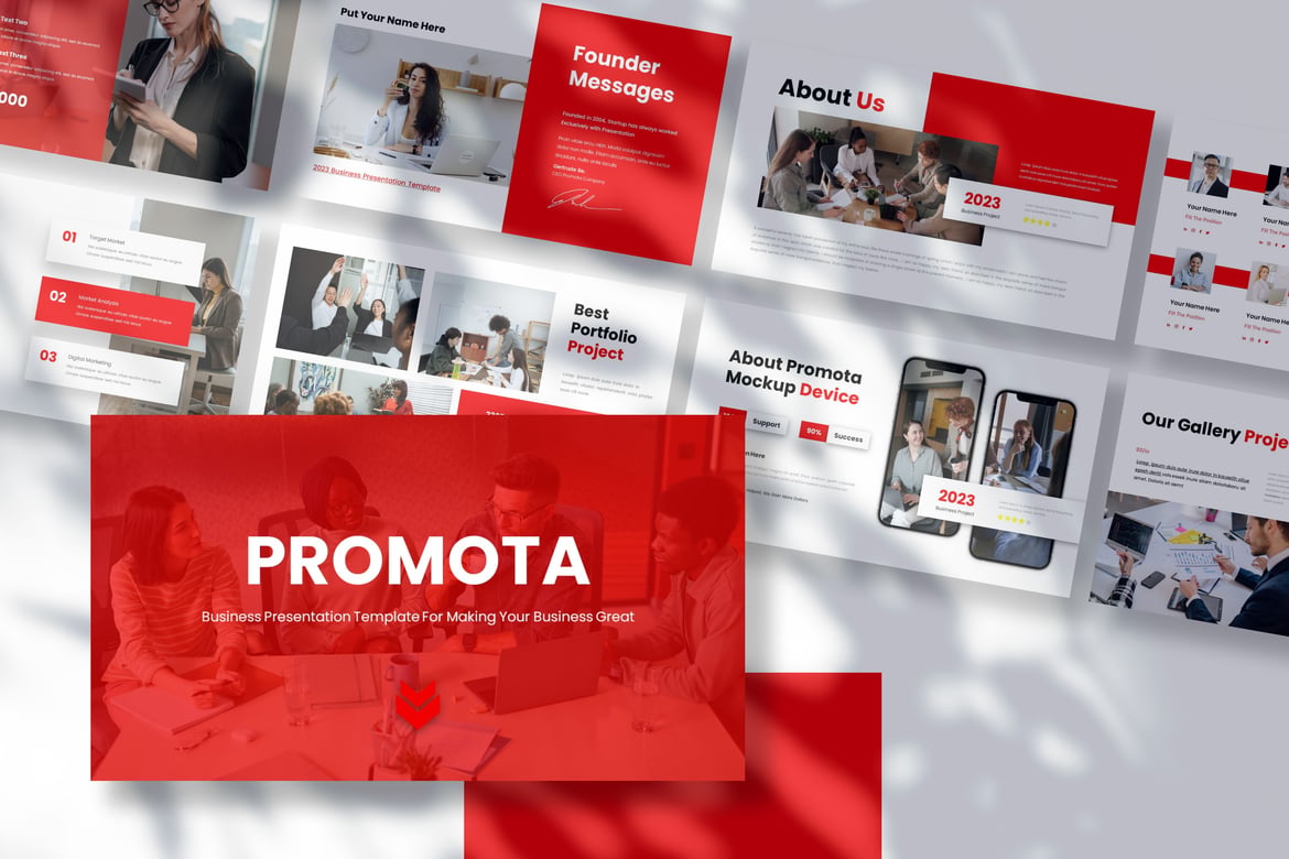 Template PowerPoint Promota - Solusi Presentasi Profesional Anda