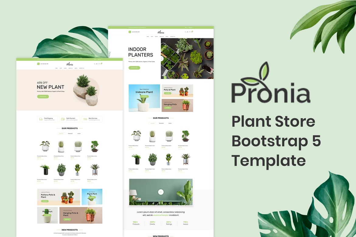 Pronia - Template Website Taman yang Modern dan Responsif