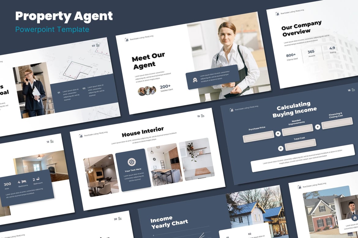 Template Presentasi Powerpoint untuk Listing Properti yang Menarik