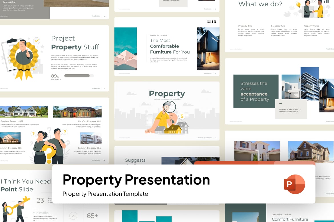 Template Presentasi Properti - PowerPoint yang Menarik