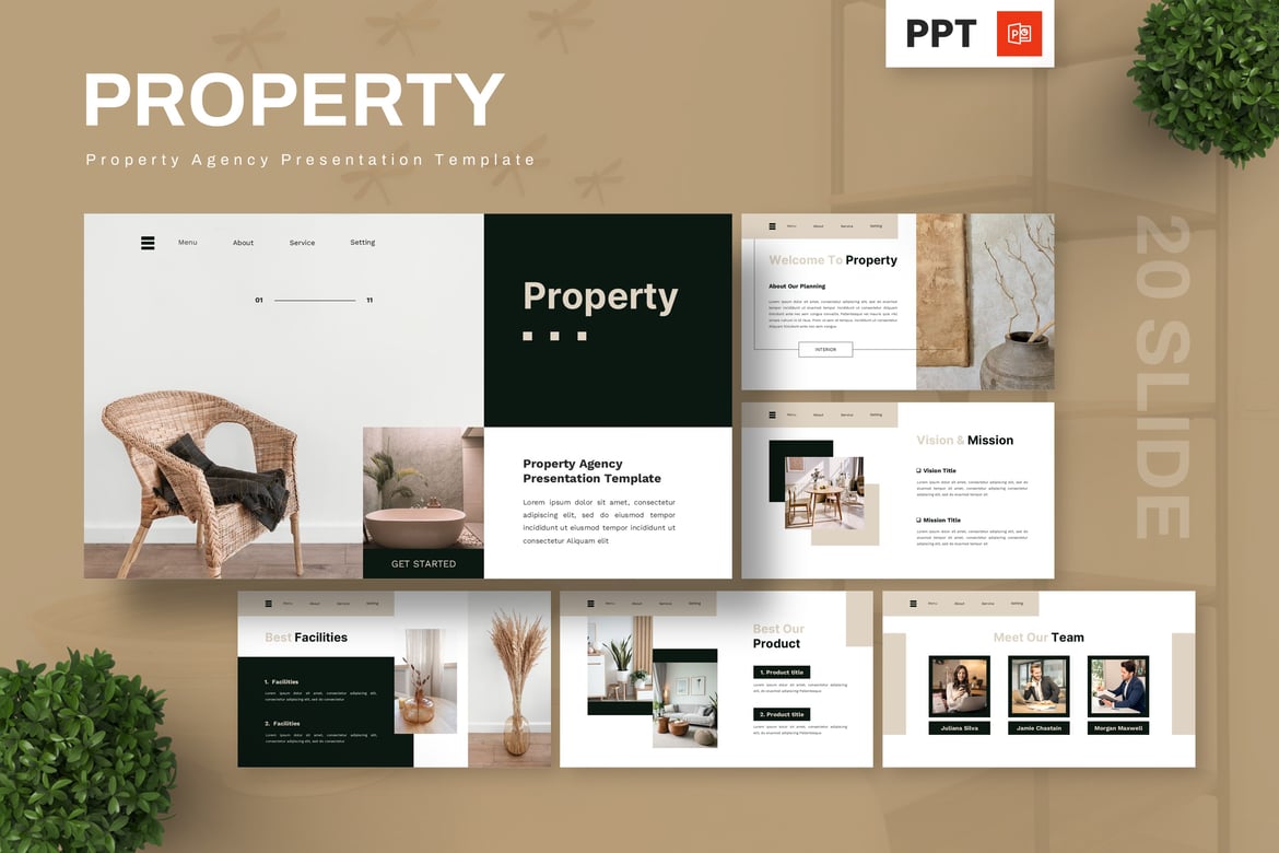 Template Powerpoint untuk Agensi Properti yang Menarik dan Profesional