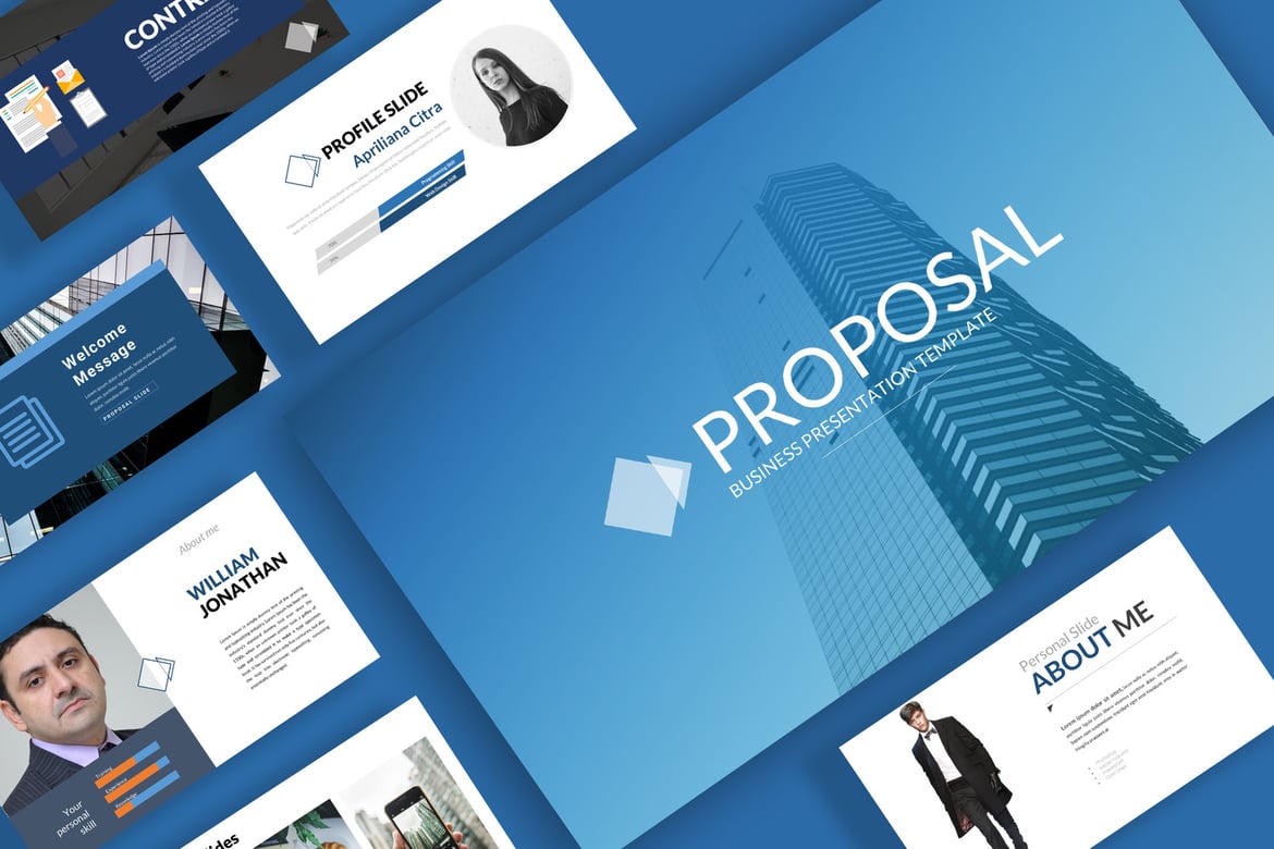 Template Presentasi PowerPoint Bisnis Modern