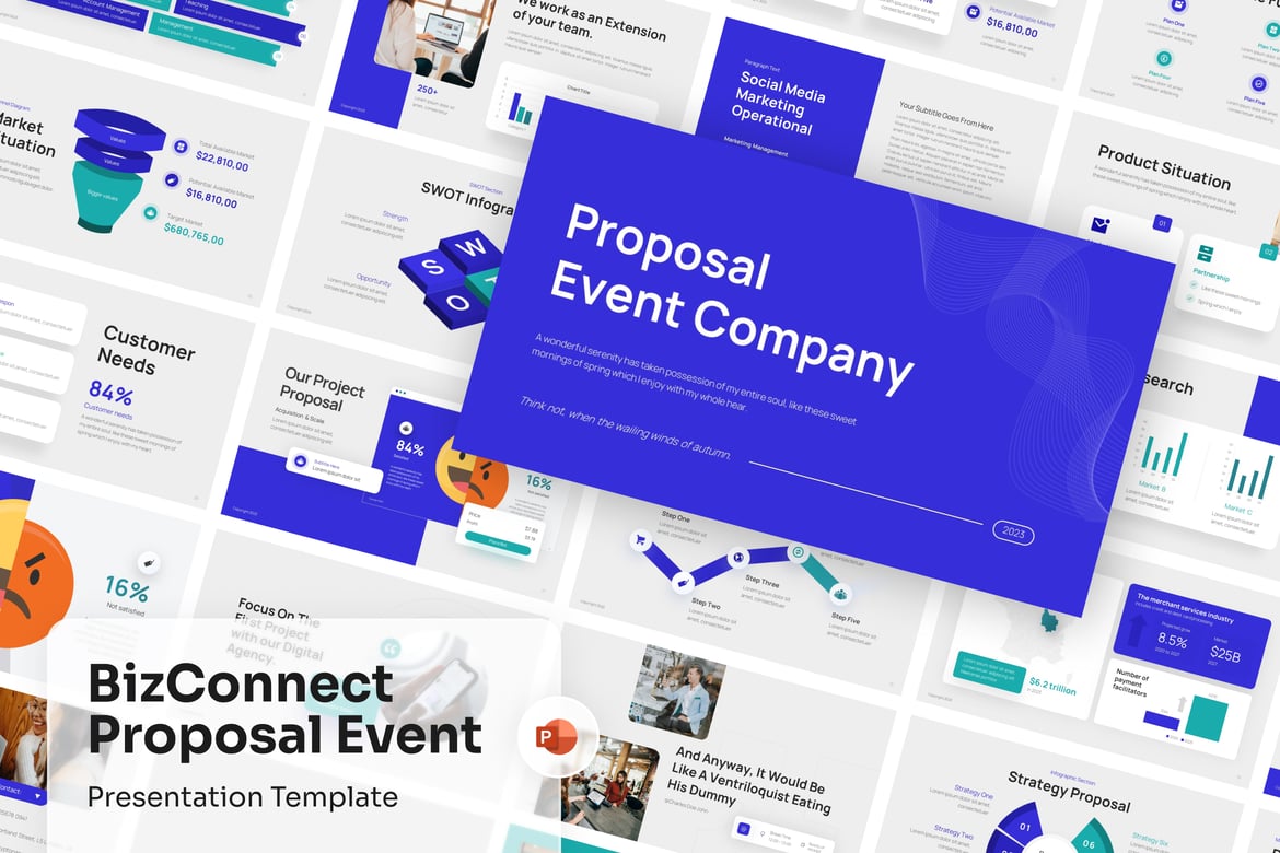 Template PowerPoint Proposal Acara yang Menarik