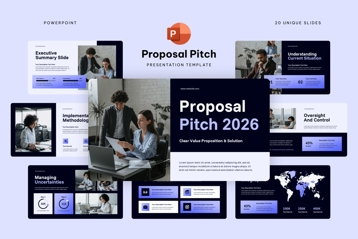 Template Presentasi Powerpoint untuk Proposal yang Menarik