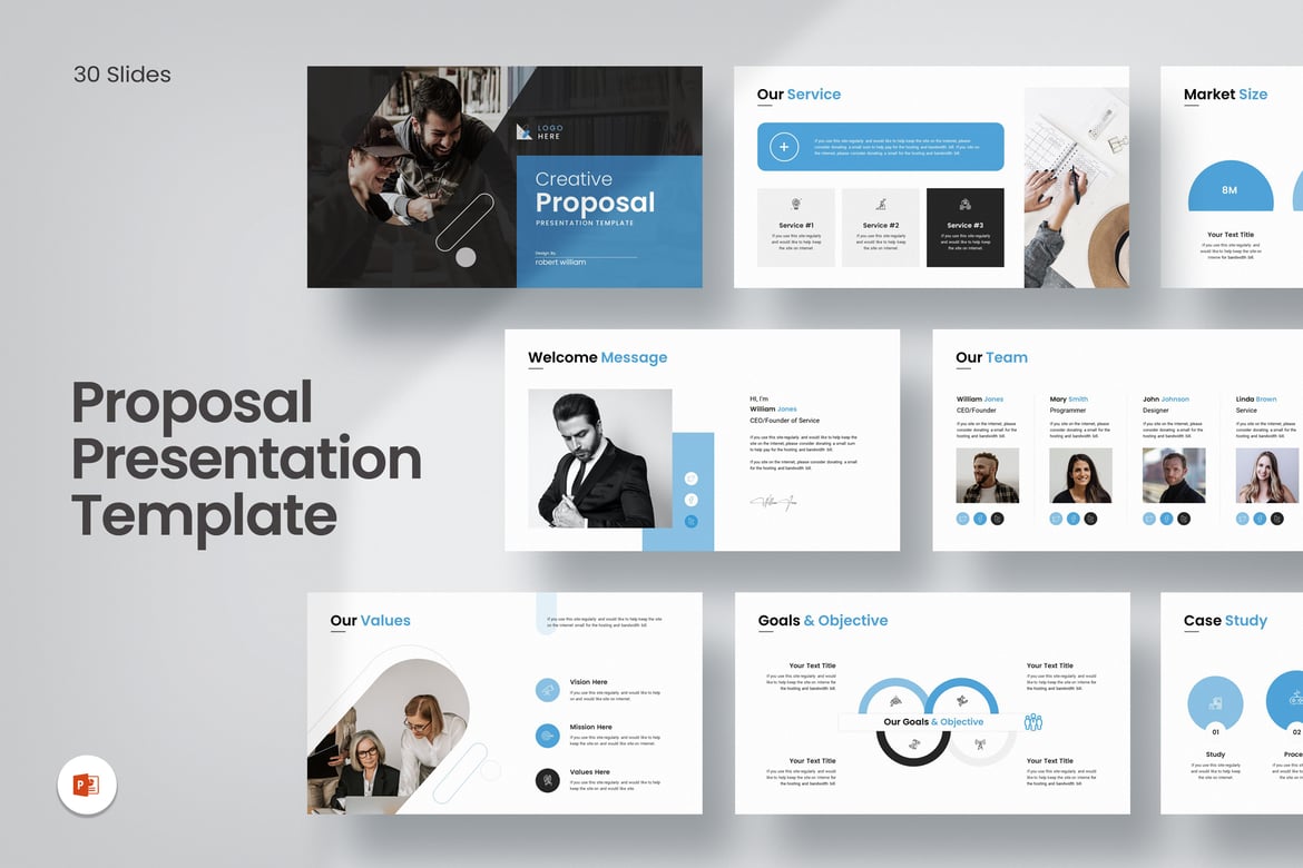 Template PowerPoint Presentasi Proposal yang Menarik dan Profesional