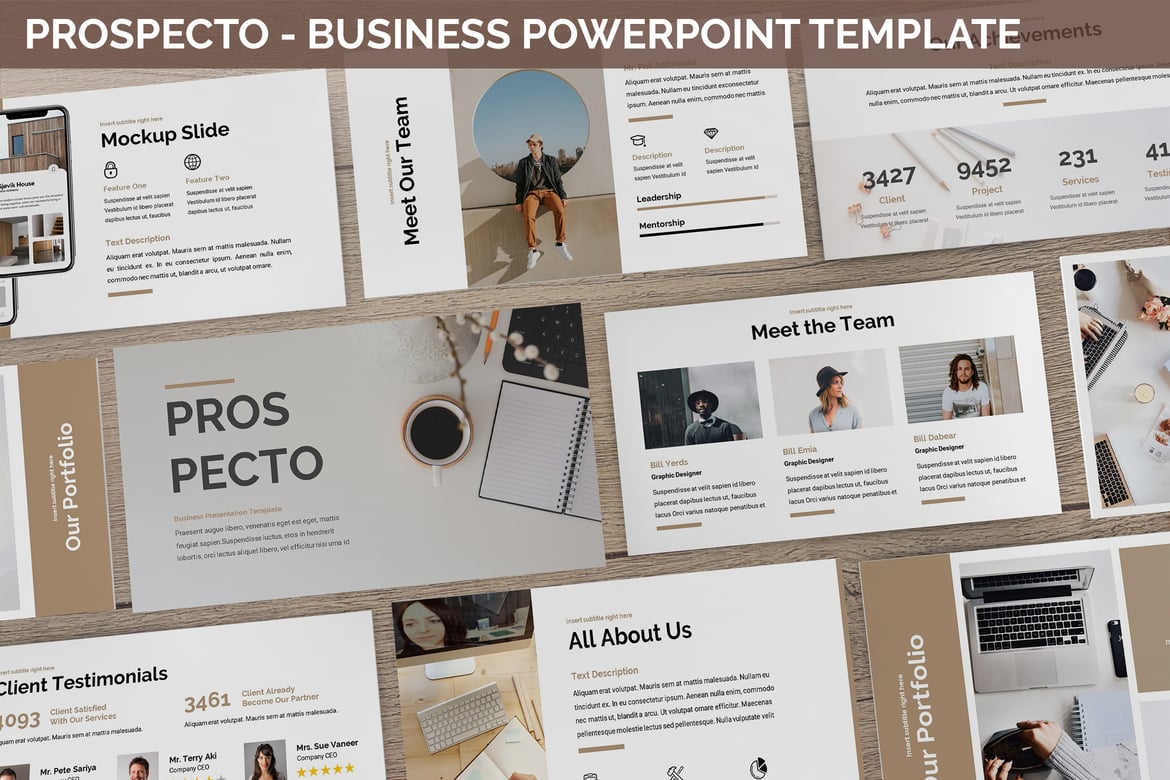 Template Presentasi Bisnis Prospecto - Powerpoint Modern dan Bersih