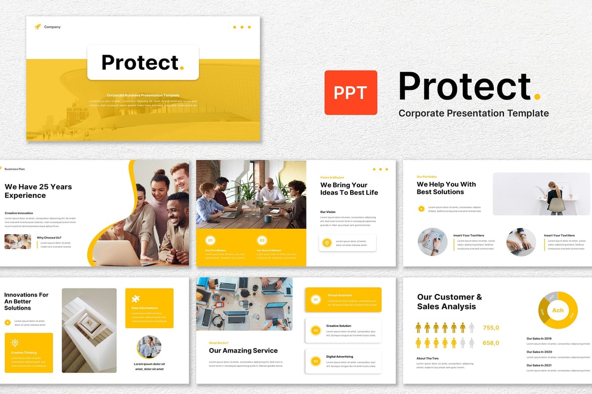 Template Presentasi PowerPoint Perusahaan yang Menarik dan Profesional