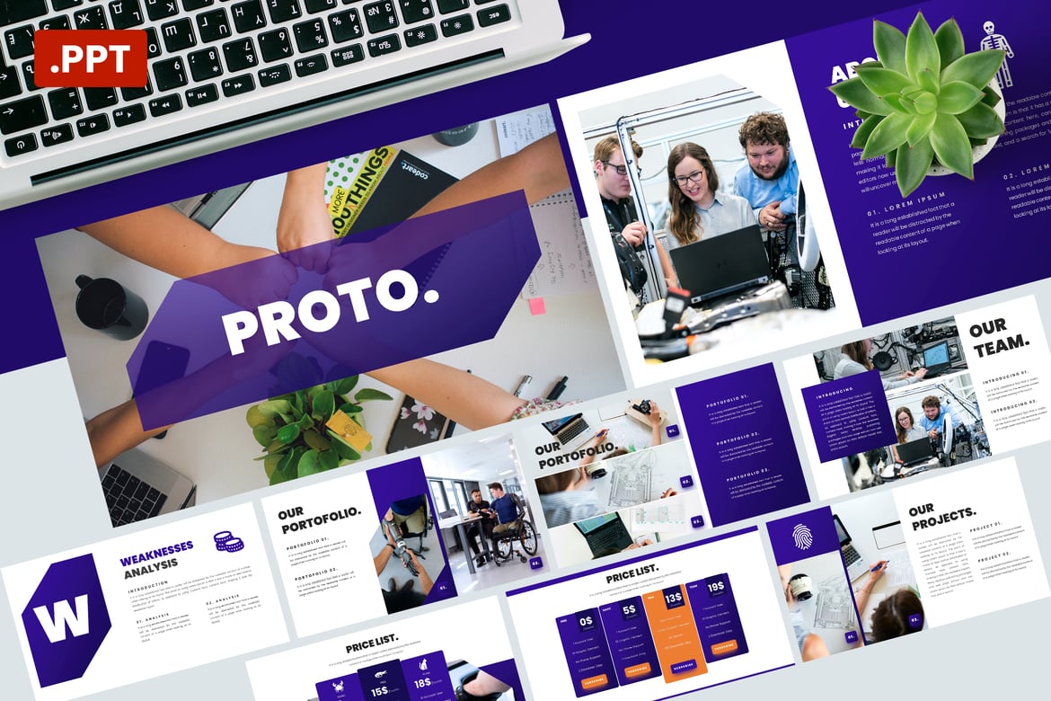 Template Presentasi PowerPoint Proto - Solusi Sempurna untuk Pitch Deck Bisnis Anda