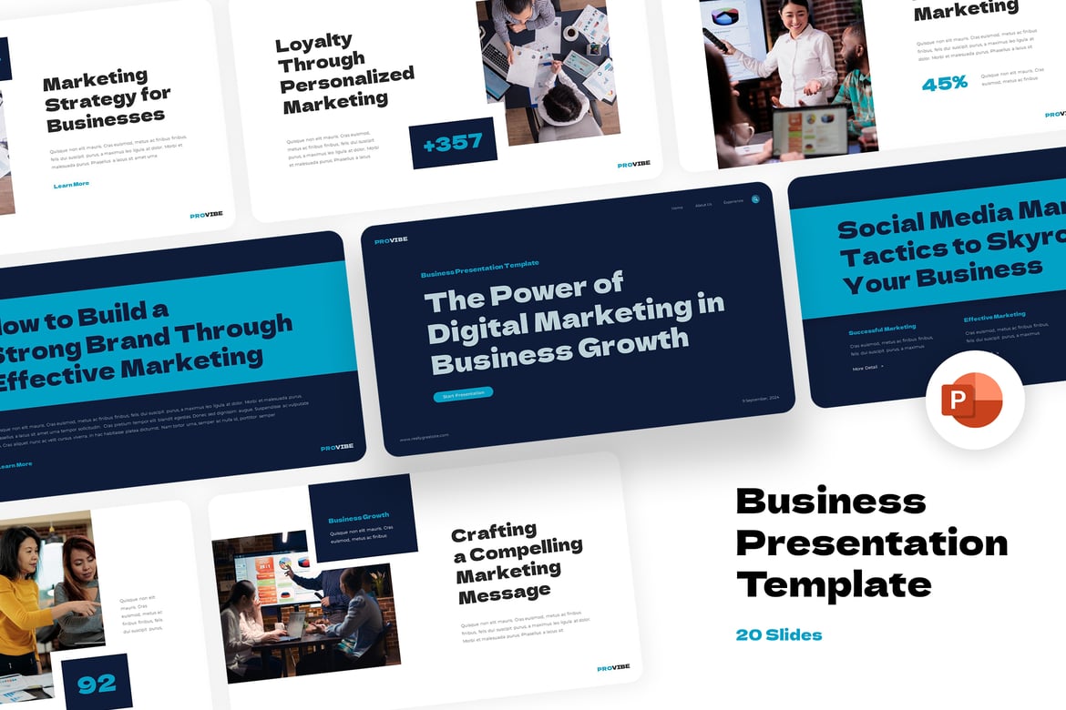 Template Presentasi PowerPoint Provibe yang Profesional dan Fleksibel