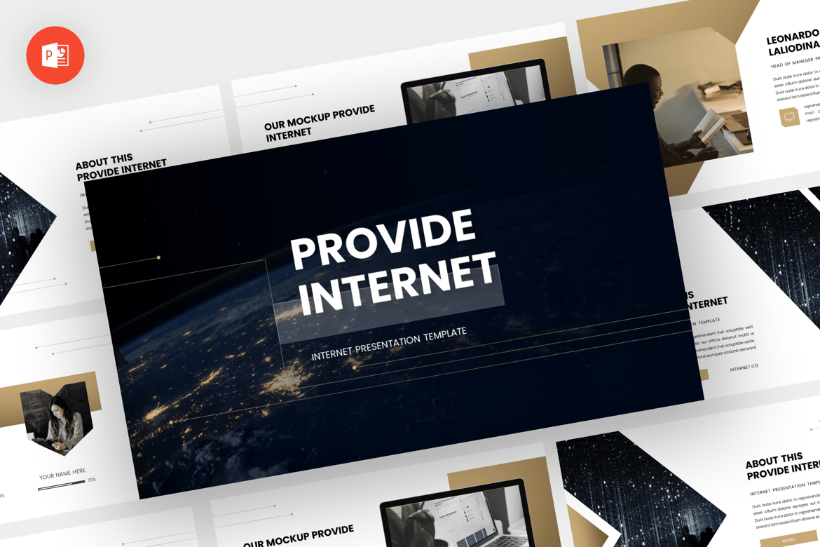 Template PowerPoint Provide - Desain Modern untuk Presentasi Internet