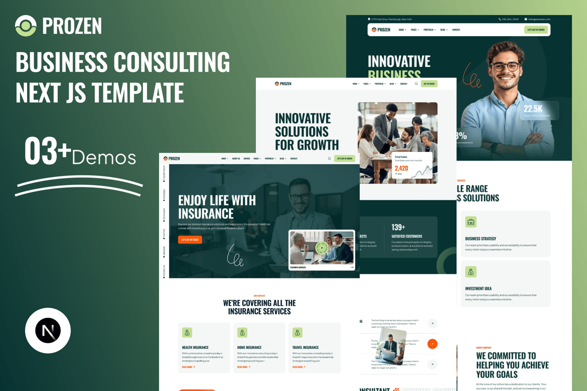 Prozen - Template Website Konsultasi Bisnis Modern