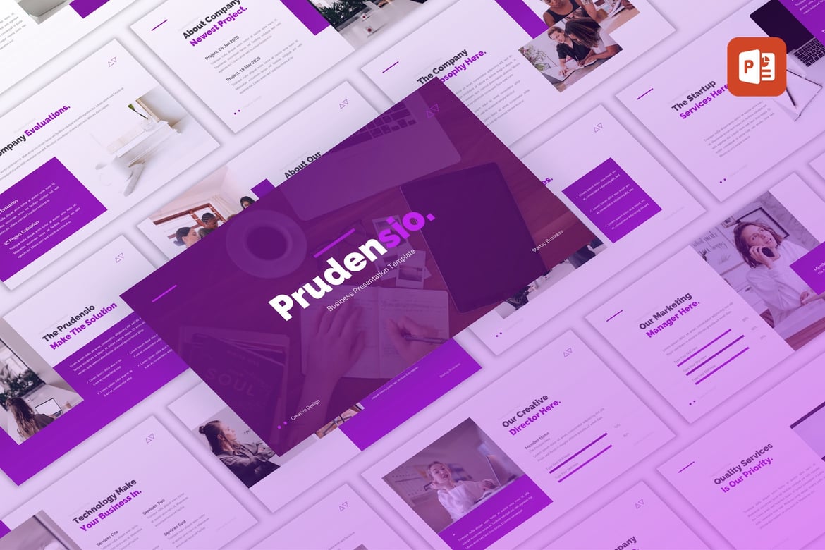 Template PowerPoint Prudensio - Solusi Presentasi Kreatif dan Profesional